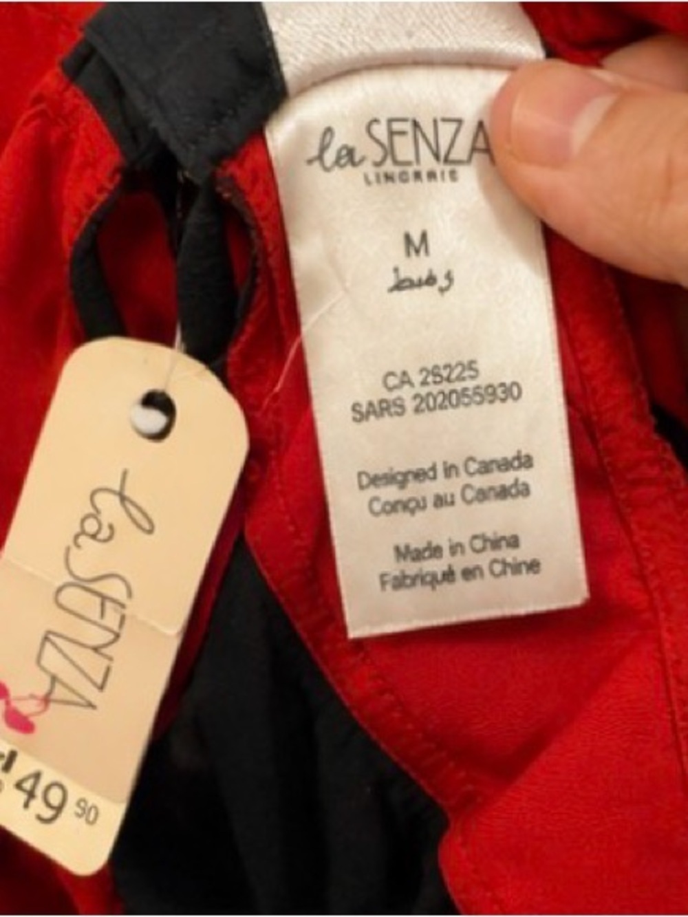 La Senza Red & Black Lace Bustier Chemise | NWT | Size Medium - Picture 4 of 7